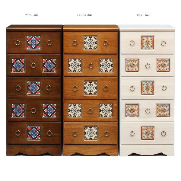 チェスト タンス 5段 幅44.5cm ナチュラル 日本製 木製 桐材 アンティーク調 引き出し収納 ベッドルー..