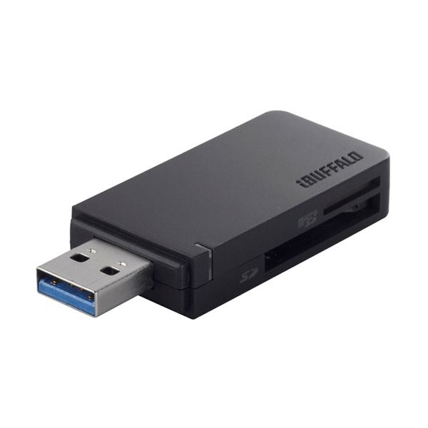 バッファロー 高速カードリーダー/ライター USB3.0&ターボPC EX対応モデル ブラック BSCR26TU3BK 1個