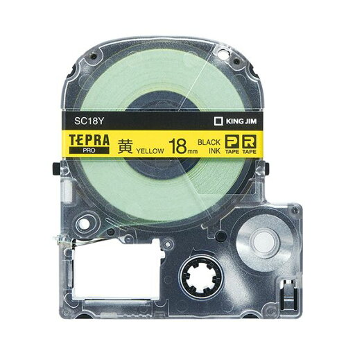 (まとめ)キングジム テプラ PRO テープカートリッジ パステル 18mm 黄/黒文字 SC18Y-5P 1パック(5個)【×3セット】 (まとめ)キングジム テプラ PRO テープカートリッジ パステル 18mm 黄/黒文字 SC18Y-5P 1パック(5個)【×3セット】