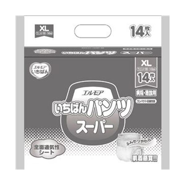 Shop E-ASUの（まとめ）カミ商事 エルモア いちばん パンツスーパー XL 1パック（14枚）【×10セット】｜アングル2