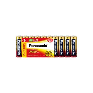 （まとめ）パナソニック アルカリ乾電池 単3形 LR6XJ/20SW 1パック（20本） 【×5セット】