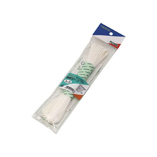 (まとめ) TRUSCO ビニロン金剛打ロープ 4mm×10m 白 R-410K 1巻 【×3セット】