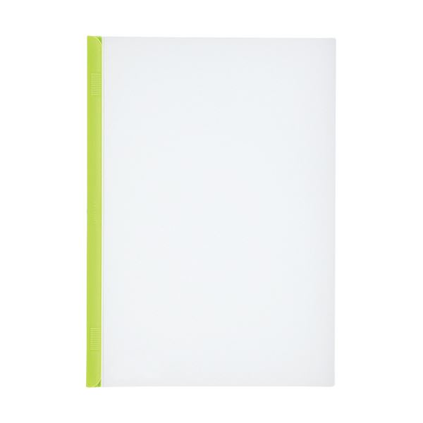 (まとめ) リヒトラブ リクエスト スライドバーファイル A4タテ 20枚収容 黄緑 502-10 1パック(10冊) 【..