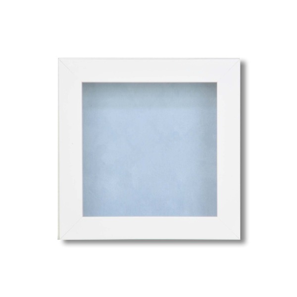 Frames - 〔 ピンバッチ 缶バッチ を飾れる額 〕 130角 130×130mm ブルー 壁掛け スタンド付 フレーム 額縁 額