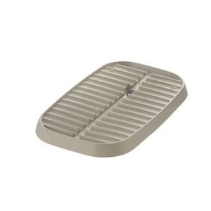 Stainless Goods - 〔24個セット〕 水切りラック 約幅43.8×奥行26.5×高さ4.3cm M ベージュ 抗菌 日本製 リッチェル クレース トレー キッチン