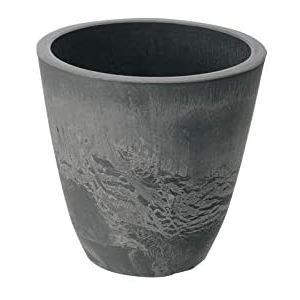 【20個セット】 丸型 植木鉢/プランター 【15型 ダークグレー】 約直径15.3cm 軽量 リッチェル ボタニー プレーンポット