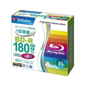 ■商品内容Verbatimブランドは三菱化学メディアのワールドワイドブランドです。【保守情報】1年保証■商品スペックメディアタイプ BD-R記憶容量 130分入数 10枚最大対応速度(書込) 6倍速個別梱包形態 Pケースフォーマット/規格 録画用カラー ホワイトプリンタブル 対応備考 ワイドエリア印刷対応 直径22mm〜直径118mmアスベスト 非含有RoHS指令 対応J-Moss 対象外その他環境及び安全規格 -環境自己主張マーク なし電波法 対象外電気通信事業法 対象外■送料・配送についての注意事項●本商品の出荷目安は【1 - 5営業日　※土日・祝除く】となります。●お取り寄せ商品のため、稀にご注文入れ違い等により欠品・遅延となる場合がございます。●本商品は仕入元より配送となるため、沖縄・離島への配送はできません。[ VBR130RP10V1 ]