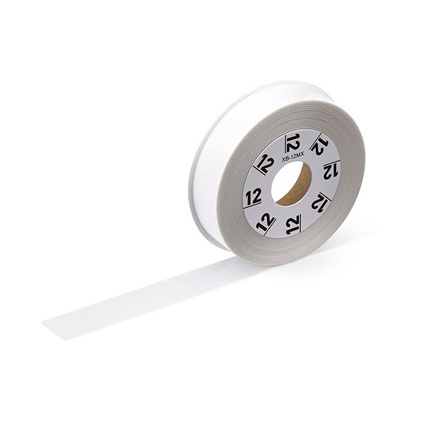 Shop E-ASUのカシオ ラテコ 詰替用テープ12mm×8m 半透明/黒文字 XB-12MX 1セット（5個）｜アングル2