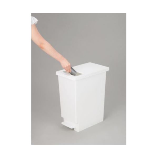 (まとめ)新輝合成 ユニード プッシュ&ペダル 45L ホワイト DS-453-045-8 1個 【×3セット】 [2]