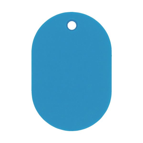 (まとめ) 日本緑十字社 小判札（無地札）スカイブルー 45×30mm スチロール樹脂 200017 1枚 【×100セット】