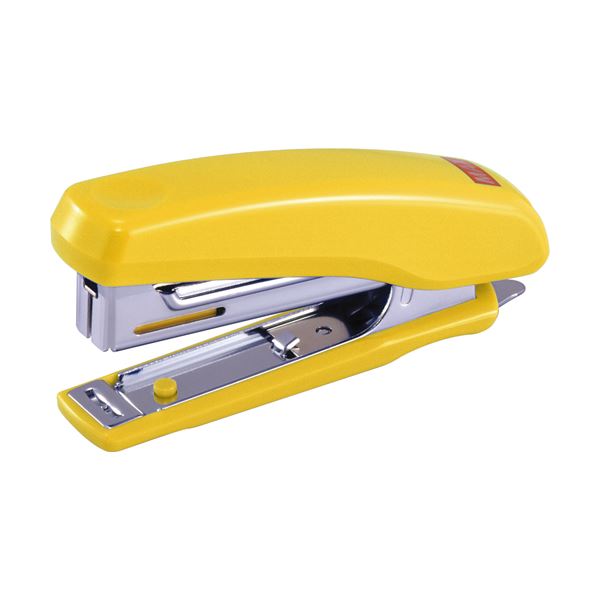 (まとめ) マックス 高機能コンパクトホッチキス20枚とじ イエロー HD-10NX 1セット（5個） 【×10セット】