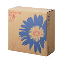 （まとめ）TANOSEE ゴミ袋 コンパクト乳白半透明 90L BOXタイプ 1箱（110枚）【×2セット】