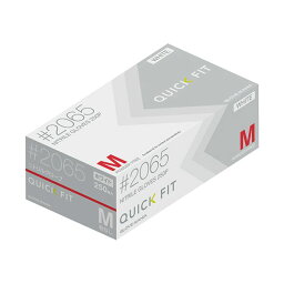 川西工業 ニトリルグローブクイックフィット 粉なし ホワイト M #2065W-M 1箱(250枚)