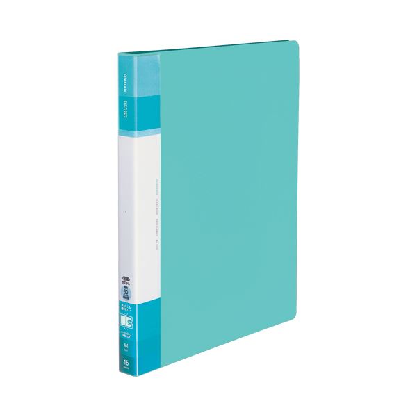 （まとめ）コクヨ クリヤーブック（Glassele） 替紙式・背ポケット A4タテ 30穴 15ポケット付属 背幅25..