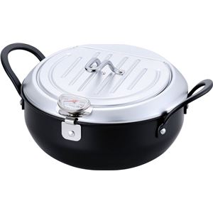 【8個セット】 蓋付き天ぷら鍋/揚げ物鍋 【20cm】 鉄製 IH対応 ワイヤー付き いいもの小路 燕三条 日本製