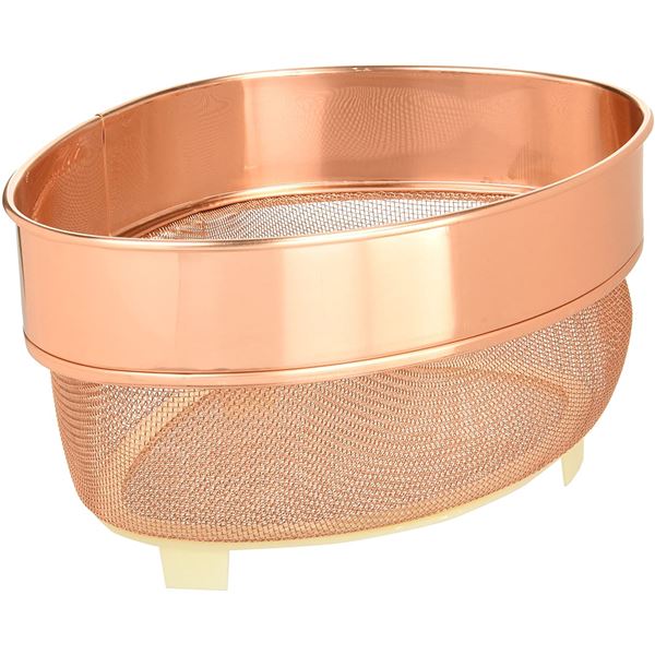 三角コーナー 生ゴミ入れ 約幅21.7cm 純銅製 和平フレイズ SUIグート 純銅アミ キッチン 台所 シンク ..