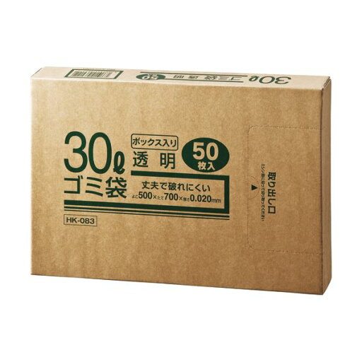 (まとめ) クラフトマン 業務用透明 メタロセン配合厚手ゴミ袋 30L BOXタイプ HK-83 1箱(50枚) 【×30セット】 (まとめ) クラフトマン 業務用透明 メタロセン配合厚手ゴミ袋 30L BOXタイプ HK-83 1箱(50枚) 【×30セット】