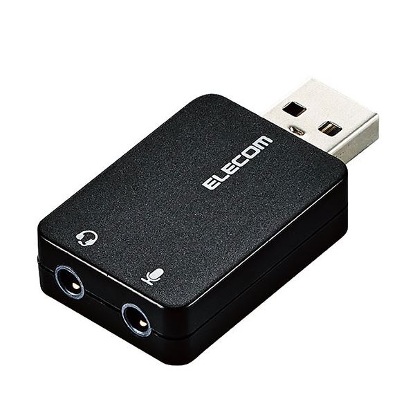 (܂Ƃ) GR I[fBIϊA_v^ USB-3.5mm I[fBIo }CN } RpNg ubN USB-AADC01BK y~2Zbgz