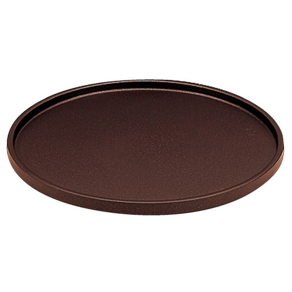 7寸 DX懐石丸盆/トレー 【ブラウンメタ普賢塗SL A】 φ215×20mm 日本製 〔和食 レストラン 居酒屋 店舗 お店〕【代引不可】