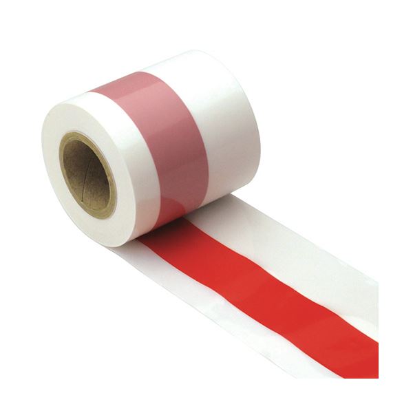 （まとめ）ササガワ 紅白テープ 50m巻40-3081 1巻【×5セット】 1