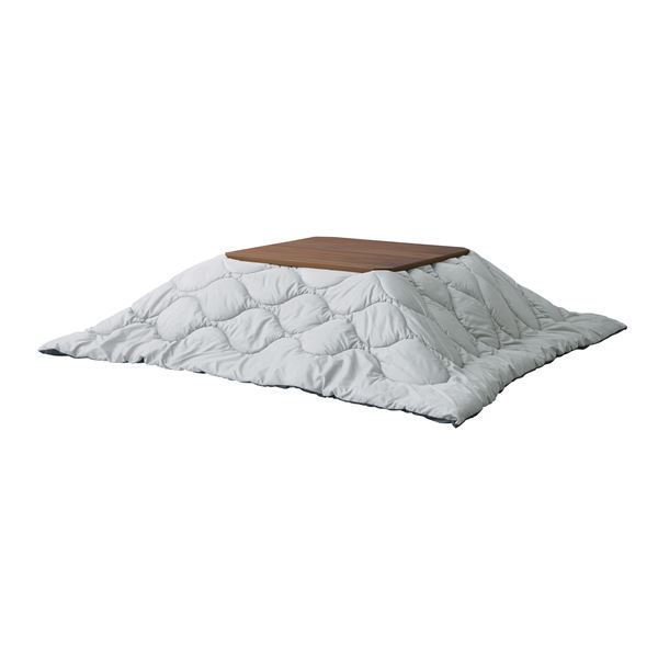 こたつ布団 こたつ掛布団 幅190×奥行190cm 正方形 ブラック×グレー 洗える 撥水 収納バッグ付 リバーシブル コタツ本体別売 [3]