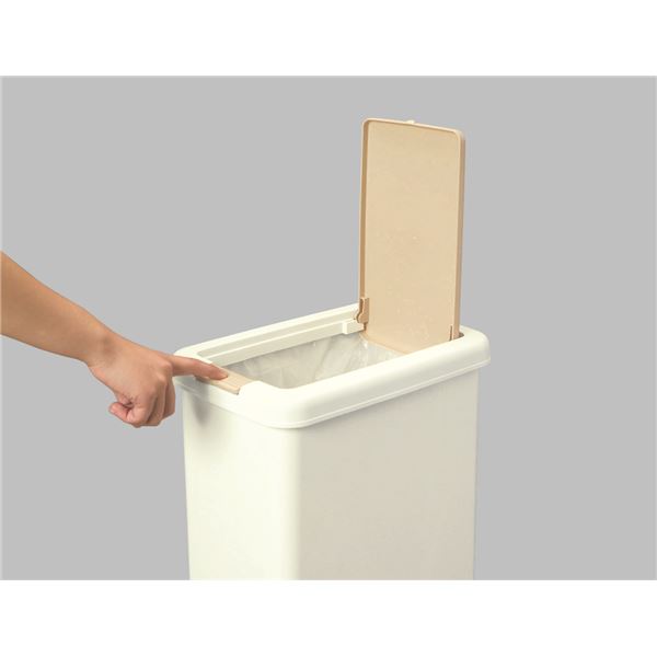 二段分別 ダストボックス/ゴミ箱 【ファイン スリム 47.5L】 日本製 ワンプッシュ 簡単組立 組立品 『サンコープラスチック』 [3]