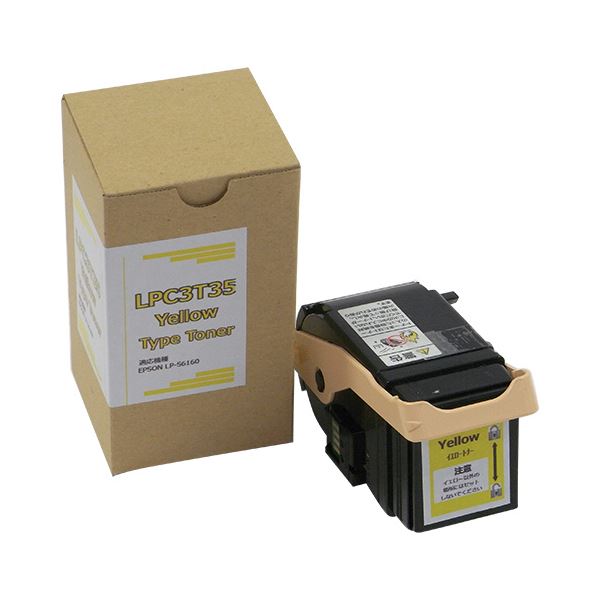 (まとめ)トナーカートリッジ LPC3T35Y汎用品 イエロー 1個【×3セット】