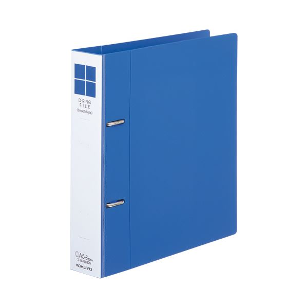 （まとめ）コクヨ Dリングファイル【スムーススタイル】 A5タテ 300枚収容 背幅45mm 青 フ-UDS432B 1冊..