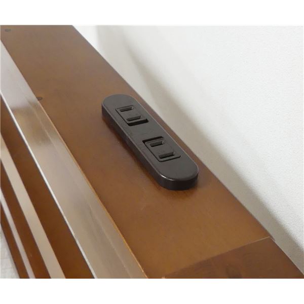 すのこシングルベッド ダークブラウン 【組立品】【代引不可】 [2]