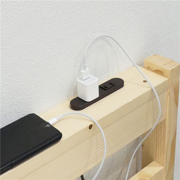 すのこシングルベッド ダークブラウン 【組立品】【代引不可】 [3]