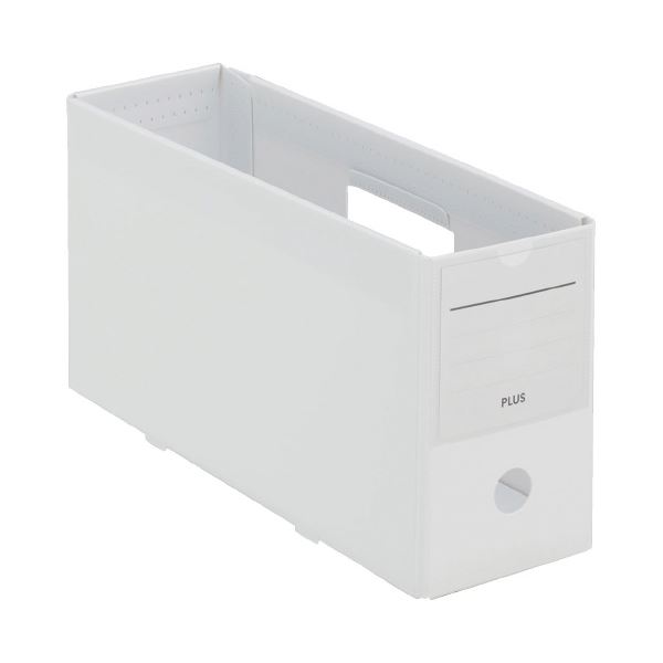 （まとめ）プラス PPボックスファイル+ハーフサイズ WH（×50セット）