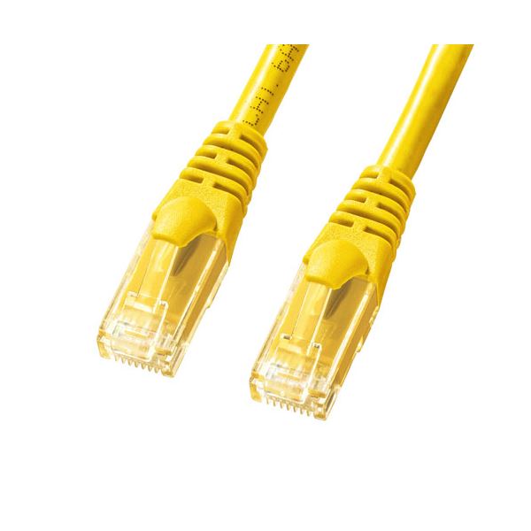 (まとめ) サンワサプライ カテゴリ6Aより線LANケーブル 0.5m イエロー KB-T6AY-005Y 【×3セット】のサムネイル