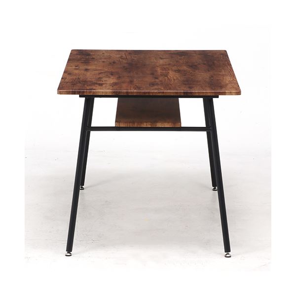 ダイニングテーブル リビングテーブル 120cm×75cm 長方形 スチール 棚付き 組立品 リビング ダイニング【代引不可】 shop-easu-10808237 Shop E-ASU サンプル画像2