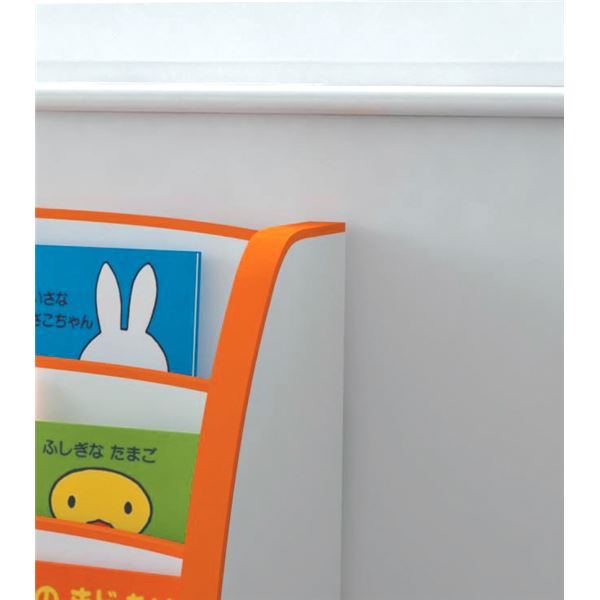子供用 ブックシェルフ/本棚 【トールタイプ ホワイト】 幅65.3cm 日本製 知育家具 EVAキッズシリーズ えほんたて 【完成品】【代引不可】 [3]