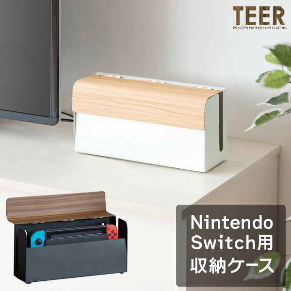 Shop E-ASUのTEERゲーム機ケース 約幅28×奥行き9×高さ14cm ブラウン 完成品【代引不可】｜アングル2