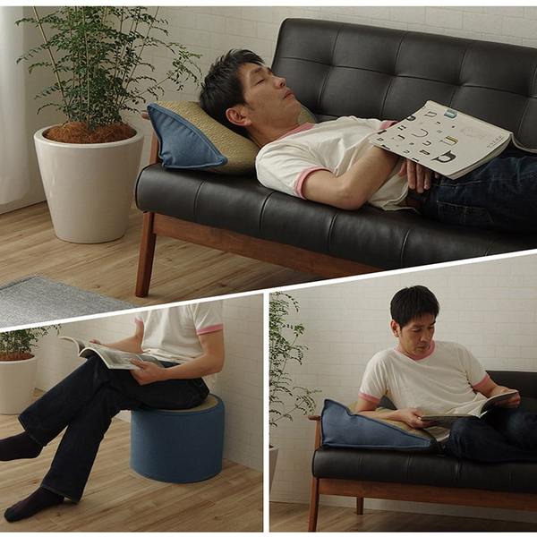 い草 ソファー用 クッション 【約20×50×45cm】 消臭 調湿 吸湿機能 へたりにくい 〔リビング ダイニング ベッドルーム〕【代引不可】 [2]