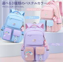 リュックサック 女の子 子供 キッズ リュック チェストストラップ付 小学生 大容量 A4教科書 20L 35L バックパック 通学 防水 遠足 女子 ガールズ...