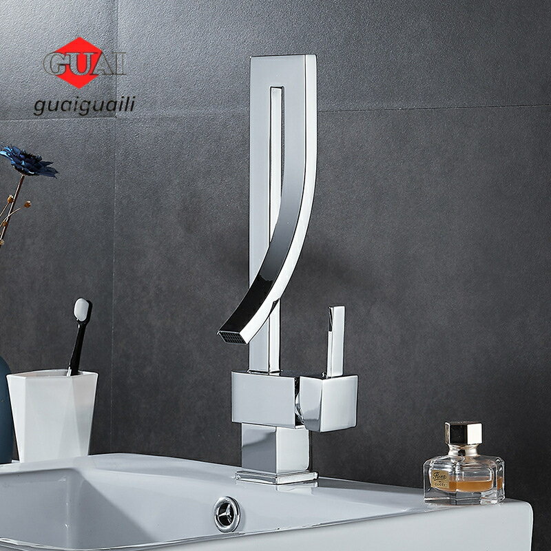 360 ° 回転式洗面器の蛇口,すべての銅,卓上,温冷水ミキサー,高級キッチンシンクの洗面台,滝の蛇口