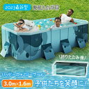 2023最新型 プール ビニールプール 295×165×55cm 折り畳みプール 水遊び プール フレームプール 空気入り不要 家庭用プール 子供用 大人用 ベ...