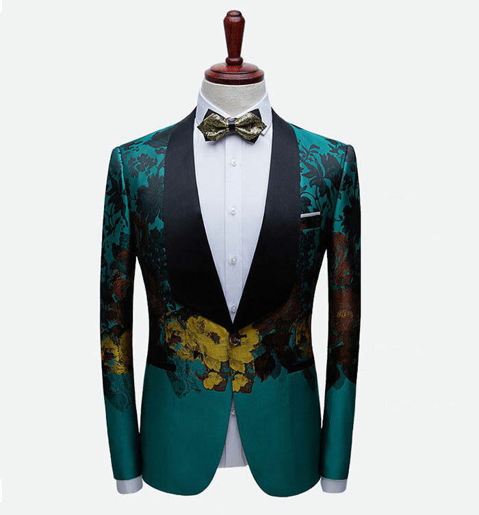 【10%OFF 割引期間限定 送料無料】メンズスーツ 上下セット メンズ スーツ ジャケット パンツ 花柄 ジャガード フォーマルスーツ 韓国風 ビジネススーツ ビジネスジャケット 紳士用 礼服 結婚式 宴会 フォーマル 司会者 舞台演出服 ステージ衣装 発表会 イベント 舞台衣装 紳