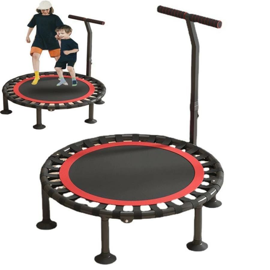 トランポリン 室内 手すり付きトランポリン 【全鋼構造 静音設計 高弾力 手すり付き】 子供大人兼用 手..
