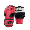 UFC ユーエフシー オープンパームMMAトレーニンググローブ RED×BLACK×WHITE レッド 赤 L/XL UHK-69669 オープンフィンガー 総合格闘後 キックボクシング 武道 空手 ライジン