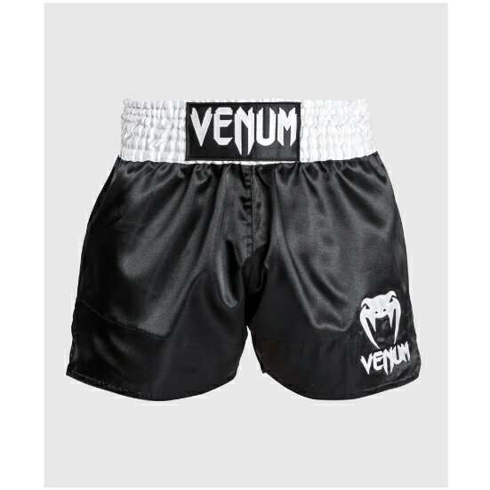 VENUM ヴェナム CLASSIC ムエタイショーツ - ホワイト/ブラック/ホワイト ベナム VENUM-03813-624 格闘技 キックボクシング