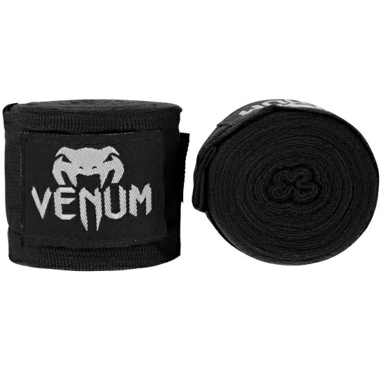 VENUM ヴェナム KONTACT ボクシング ハンドラップ - 4.5M - ブラック バンテージ 黒 ベナム VENUM-04756-001 格闘技 キックボクシング 総合