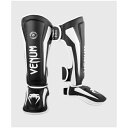 VENUM ヴェナム ELITE STANDUP シンガード - ブラック/ホワイト レガース ベナム VENUM-1394-108 格闘技 キックボクシング ...