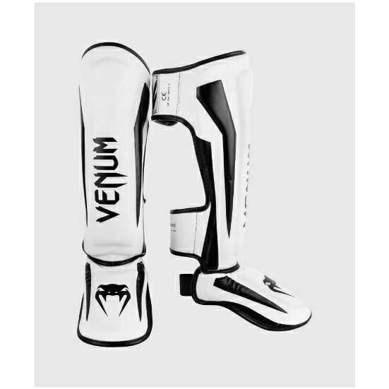 VENUM ヴェナム ELITE STANDUP シンガード - ホワイト/ブラック レガース ベナム VENUM-1394-210 格闘技 キックボクシング 総合