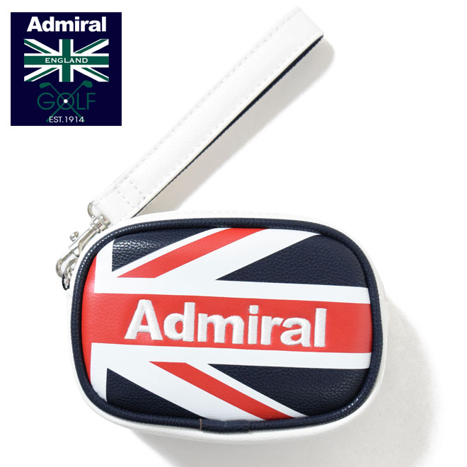 アドミラルゴルフ ポーチ ユニオンジャック 距離計やスマホの収納用 ADMIRAL GOLF ADMZ2AE4 アドミラル ゴルフ メンズ レディース 国旗 刺繍 合皮