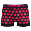 ビトーンズ BETONES 水玉柄 ボクサーパンツ BUBBLE7-TA007 3-PINK×RED (7315)レッド ドット柄 メンズ アンダーウェア メール便対応
