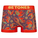 ビトーンズ BETONES 神秘の動物柄 ボクサーパンツ DIVINE-DIV001 1-RED (7735)レッド メンズ アンダーウェア メール便対応