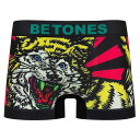 ビトーンズ BETONES ウルフ柄 ボクサーパンツ WITH WOLF-WOL001 1-BLACK (8008)ブラック 狼柄 メンズ アンダーウェア メール便対応